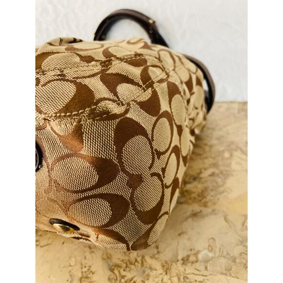 Vtg coach Hampton brown canvas/ leather carryall tote shoulder bag 121467 - Picture 7 of 10